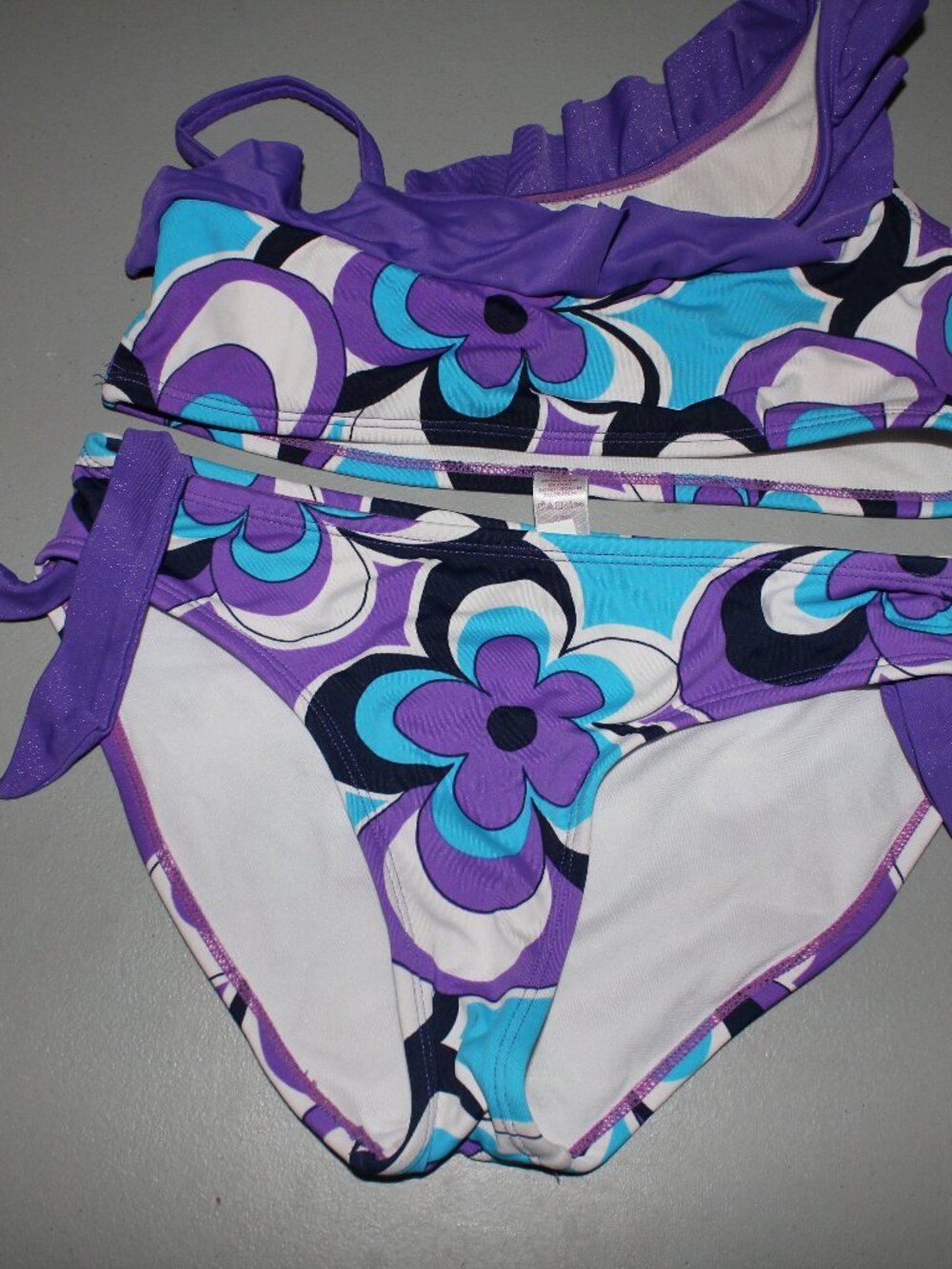 Purple & Blue 2 Pcs Justice Bikini Swimsuit Size 12